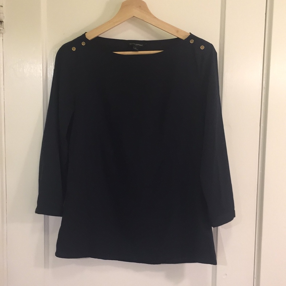 Navy Banana Republic Blouse